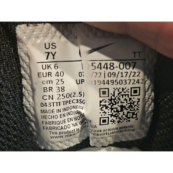 Nike Court Borough Low 2 Black University Red White GS Youth 7Y BQ5448-007 - Picture 10 of 10